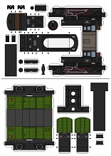 ocuklar iin hazr model Tren maketi ablonu, paper craft model